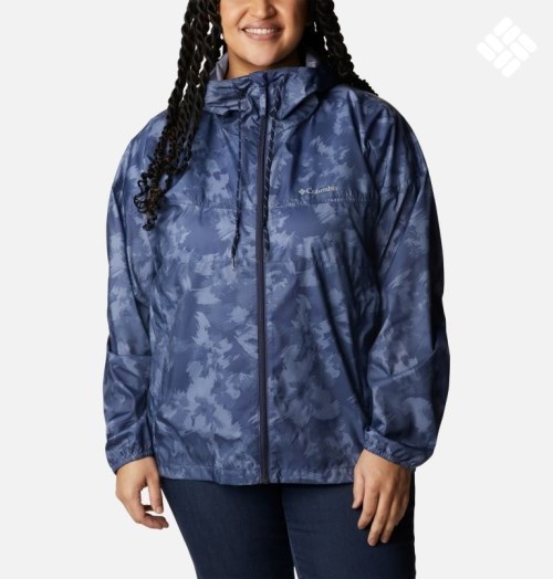 Jacheta Columbia Flash Challenger Novelty Windbreaker Dama Bleumarin | Plus Size PBAM1S078